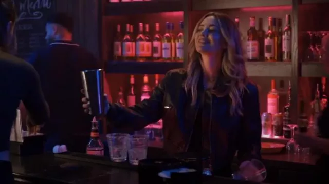 Boohoo Vintage Look Faux Leather Cropped Bomber Jacket worn by Madison Van Camp (Emilia McCarthy) as seen in SkyMed (S03E05)