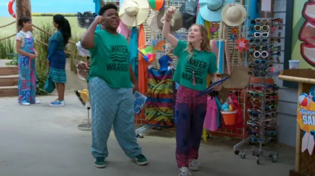 Your Cozy Harem Pant Boho Genie Aladdin Smocked Waist Yoga Trousers worn by Kombucha (Kinley Cunningham) as seen in The Thundermans: Undercover (S01E11)