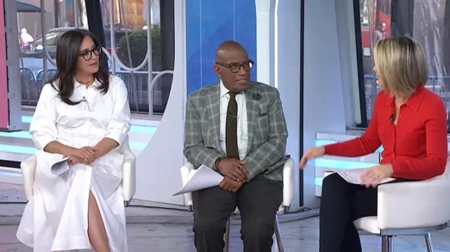 J. Crew Collared Button-up Sweater worn by Dylan Dreyer as seen in Today on April 17, 2025