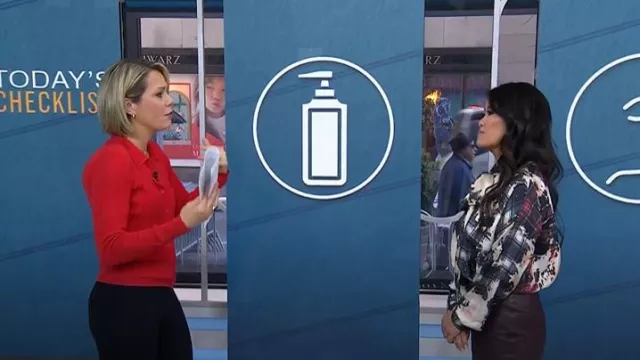 Libertine All Mods Con Blouse en soie à carreaux mixtes portée par Sandra Lee comme on le voit dans Today le 17 avril 2025
