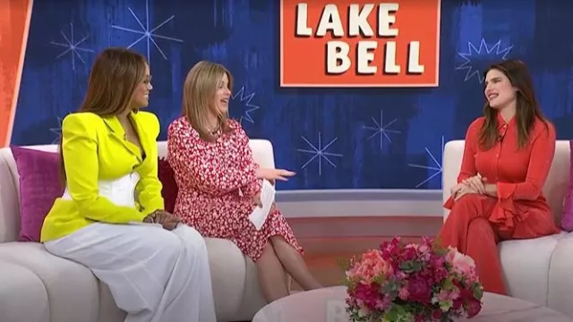 Sleeper Lurex Pyjama Set worn by Lake Bell as seen in Today with Jenna & Friends on April 17, 2025
