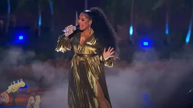ashanti gold dress Sequin Strapless Gown Gold / 14 main image 1