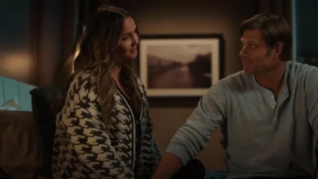 Lea & Viola Houndstooth Button Sweater worn by Jo Wilson (Camilla Luddington) as seen in Grey's Anatomy (S21E12)