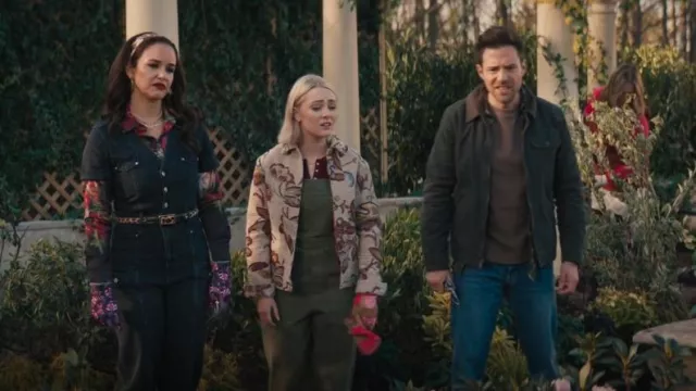Sezane Will Jacket In Jacquard Wisteria worn by Alice (AnnaSophia Robb) as seen in Grosse Pointe Garden Society (S01E09)