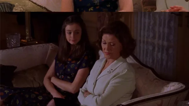 Autumn Leaf Print Dress of Rory Gilmore (Alexis Bledel) in Gilmore Girls  (S02E04) | Spotern