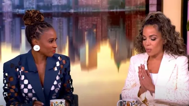 Kim Perets Noga Crop Jacket worn by Shanola Hampton as seen in The View on April 23, 2025