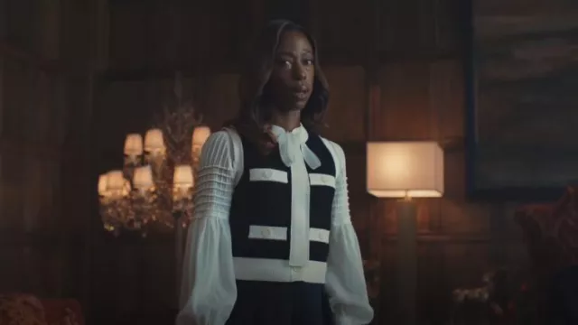 Sandro Sleeveless Cardigan worn by Sally Wright (Nikki Amuka-Bird) as seen in I, Jack Wright (S01E01)