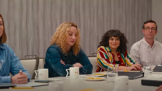 Liz Claiborne Striped Shirt worn by Kayla (Megan Stalter) as seen in Hacks (S04E03)