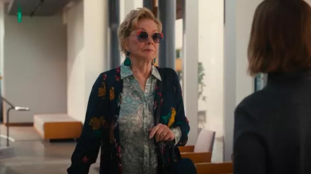 Lovisa Green Blue Stone Drop Earrings worn by Deborah Vance (Jean Smart) as seen in Hacks (S04E04)