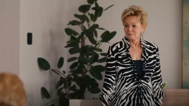 Dolce & Gabbana Silk Shirt worn by Deborah Vance (Jean Smart) as seen in Hacks (S04E04)