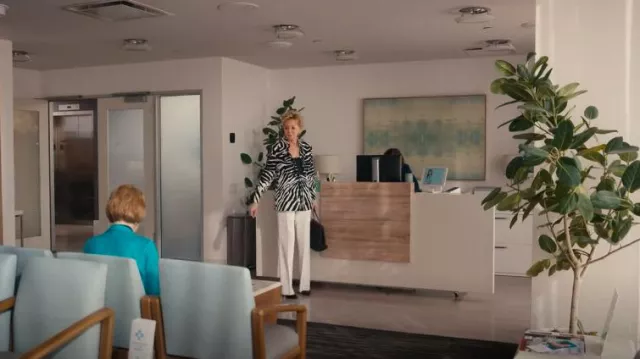 Gabriela Hearst Rhein Pants worn by Deborah Vance (Jean Smart) as seen in Hacks (S04E04)