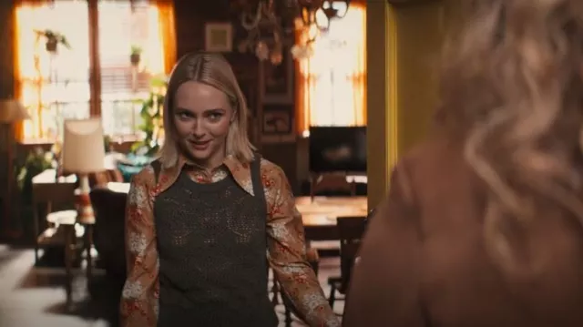 Splendid Celine Open Stitch Sleeveless Sweater worn by Alice (AnnaSophia Robb) as seen in Grosse Pointe Garden Society (S01E10)