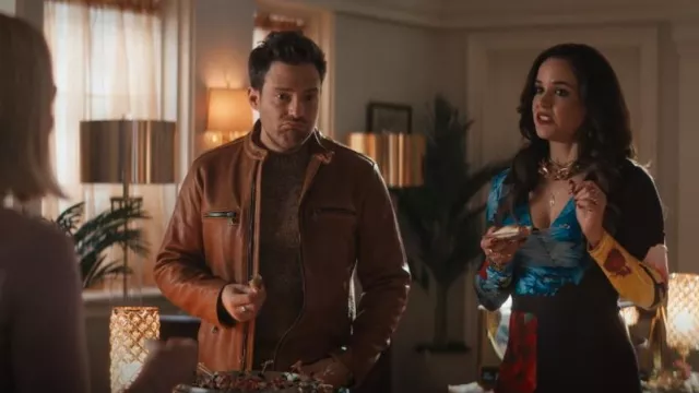 Banana Republic Leather Biker Jacket worn by Brett (Ben Rappaport) as ...