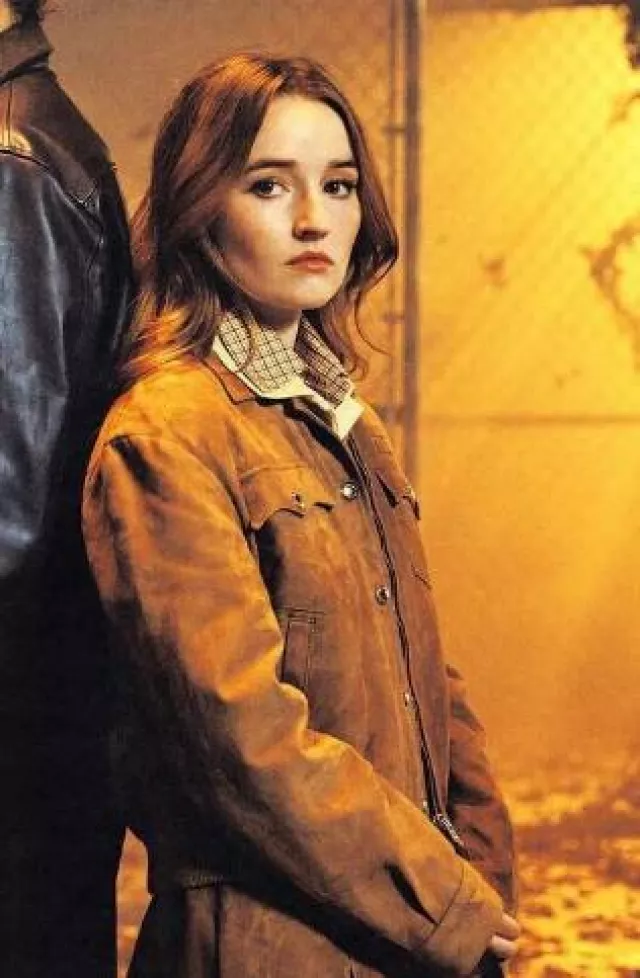 Miu Miu Suede Nappa Leather Jacket worn by Kaitlyn Dever at Entertainment Weekly post on April 20, 2025