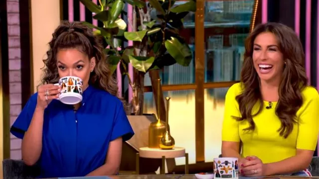 Elie Tahari The Gemma Button-Shoulder Sweater Top worn by Alyssa Farah Griffin as seen in The View on  April 29, 2025