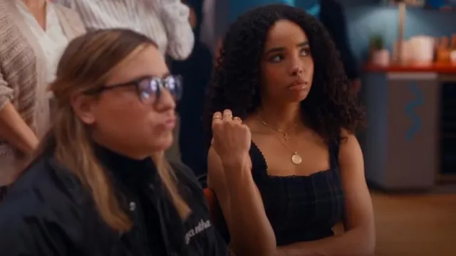 Garage Square Neck Bustier worn by Kriska (Madison Shamoun) as seen in The Z-Suite (S01E04)
