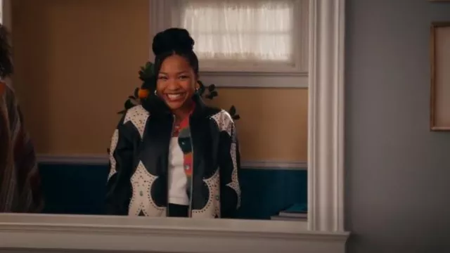 Mother The Zip It Studded Faux Leather Jacket worn by Delilah 'Dee' Fulton (Laya DeLeon Hayes) as seen in The Equalizer (S05E17)