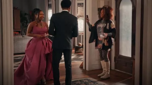 Prada Crystal Satin Platform Sandals With Crystals worn by Delilah 'Dee' Fulton (Laya DeLeon Hayes) as seen in The Equalizer (S05E17)