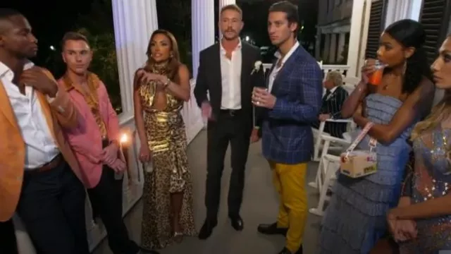 Lovers + Friends Brand Leopard Print Floral Applique Halter Gown worn by Mia Alario as seen in Southern Hospitality (S03E10)