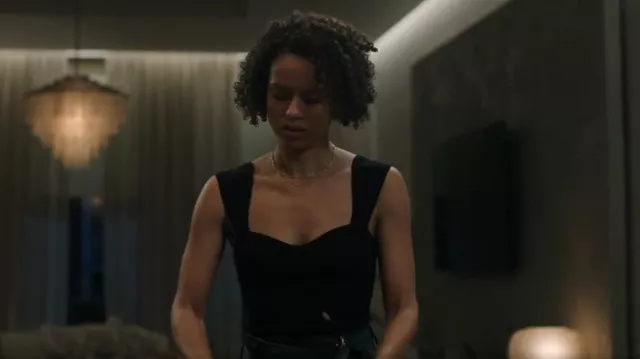 Simkhai Barbara Sweetheart Bodysuit worn by Sophie Ellis (Gugu Mbatha-Raw) as seen in Surface (S02E03)