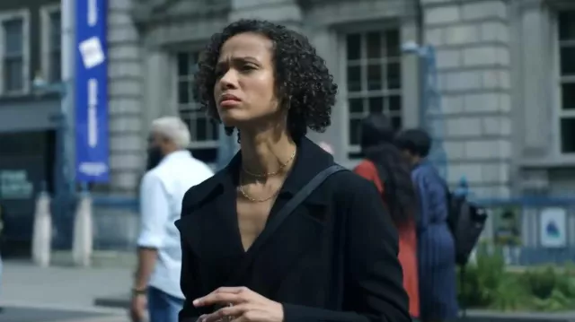 Anthropologie Rectangle Hoop Earrings worn by Sophie Ellis (Gugu Mbatha-Raw) as seen in Surface (S02E03)