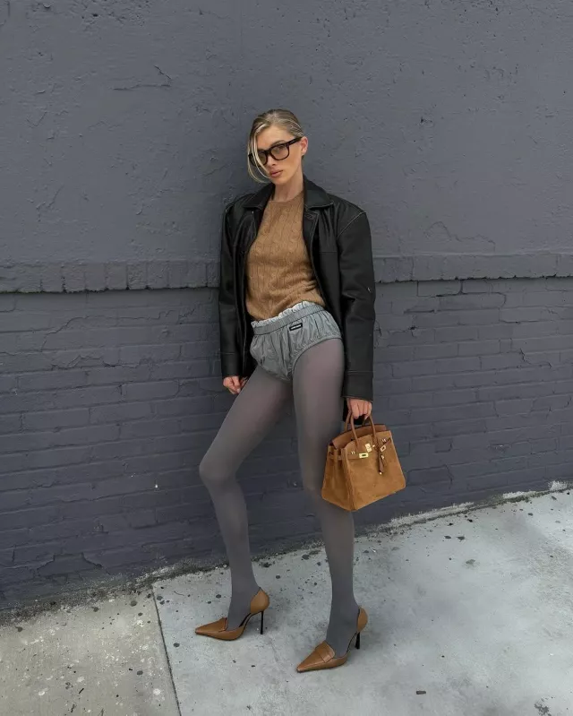 Hermes Birkin 30 Grizzly/Swift Chamois/Gold worn by Elsa Hosk on her  Instagram on April 29, 2025