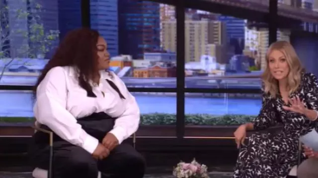 The Dolls House Chemise Toni worn by Da'Vine Joy Randolph as seen in LIVE with Kelly and Mark on April 30, 2025