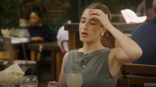 Abercrombie And Fitch Slash Top worn by Amanda Batula as seen in Summer House (S09E12)