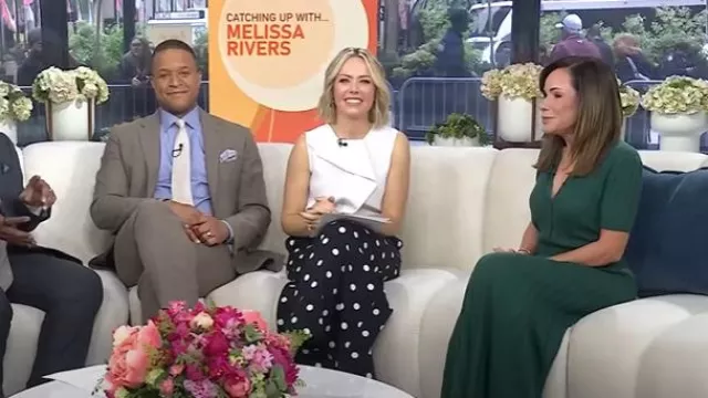 Zara Ruffle Sleeveless Top worn by Dylan Dreyer as seen in Today on May 5, 2025