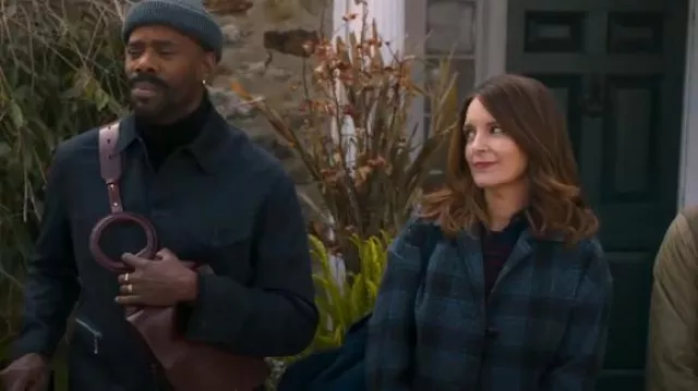 Gerard Darel Mayssane Check Wool Jacket worn by Kate (Tina Fey) as seen in The Four Seasons (S01E06)