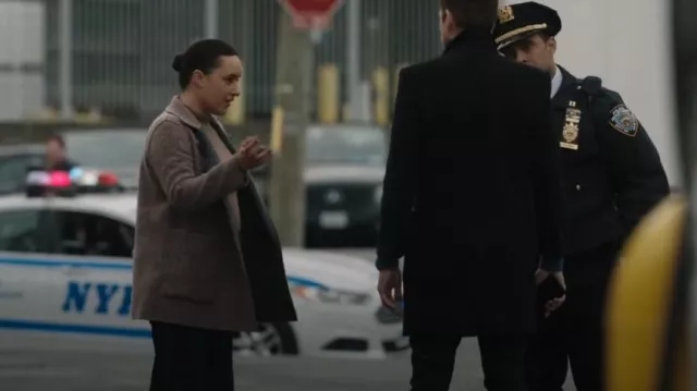 Theory Clariene Coat worn by Hana Gibson (Keisha Castle-Hughes) as seen in FBI: Most Wanted (S06E10)