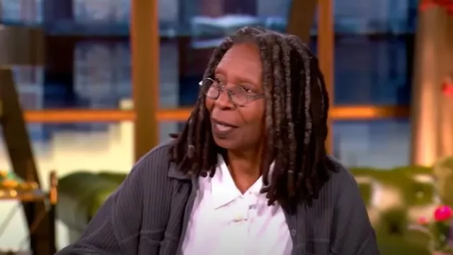 Aerie Fave Waffle Shirt worn by Whoopi Goldberg as seen in The View on May 6, 2025