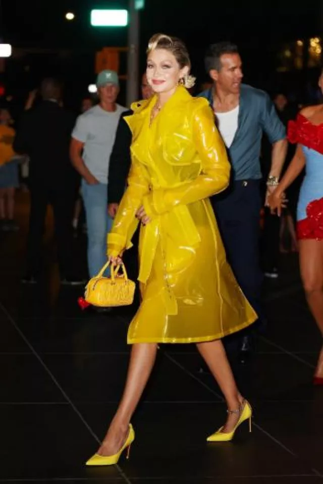 Miu Miu Arcadie Matelasse Nappa Leather Bag worn by Jelena Noura "Gigi" Hadid at Deadpool & Wolverine New York Premiere After Party on July 22, 2024