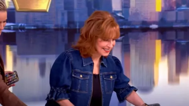 Cinq à Sept Holly Denim Jacket worn by Joy Behar as seen in The View on May 7, 2025