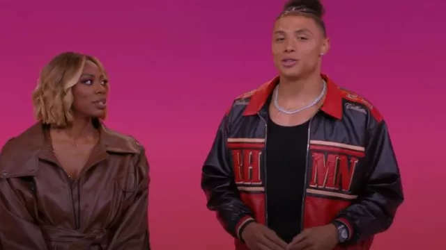 Boohoo Bomber Jacket worn by Chase DeMoor as seen in Pop the Balloon LIVE (S01E01)