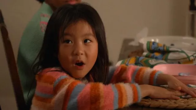Old Navy Long-Sleeve Striped Eyelash Sweater worn by Jee-Yun Buckley Han (Bailey Leung) as seen in 9-1-1 (S08E14)