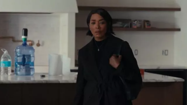 St John Fluid Satin Back Crepe Drawstring Blazer worn by Athena Grant (Angela Bassett) as seen in 9-1-1 (S08E16)