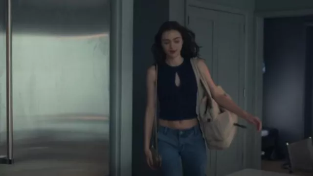 Reformation Navy Blue Keyhole Tank Top worn by Tori Cooper (Isabel Gravitt) as seen in Your Friends & Neighbors (S01E03)