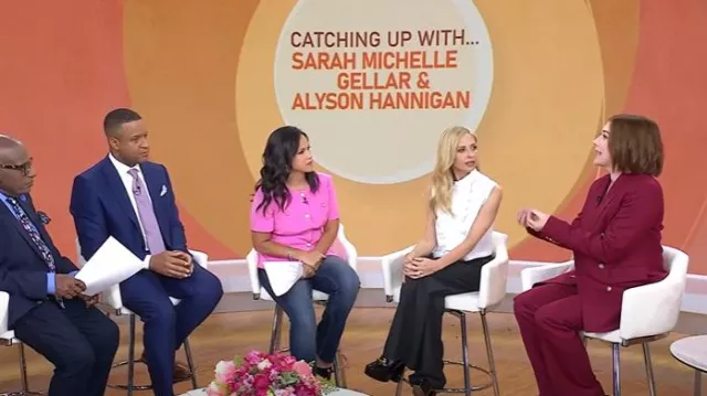 Argent Straight Leg Trouser worn by Alyson Hannigan as seen in Today on May 10, 2025