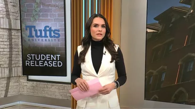 Sandro Carine Dress worn by Lilia Luciano as seen in CBS Mornings on  May 12, 2025