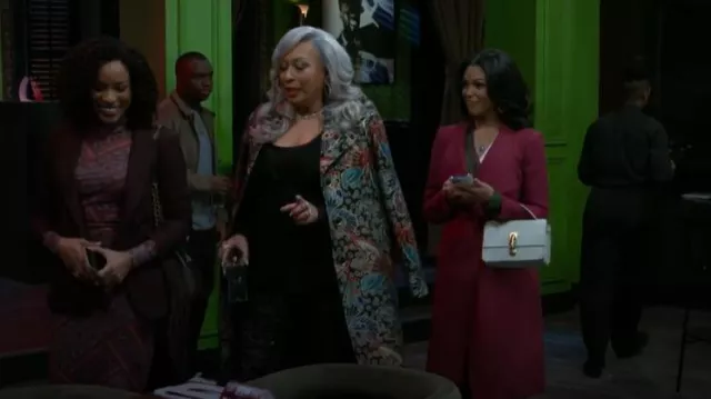 Manteau Raysun de Trina Turk porté par Anita Dupree (Tamara Tunie) comme on le voit dans Beyond the Gates (S01E39)