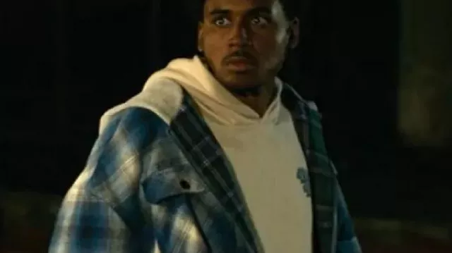 Forever 2025 Justin Edwards Veste à carreaux bleu de Justin Edwards (Michael Cooper Jr.) dans FOREVER (S01)