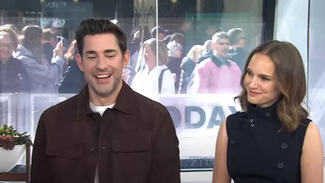 Todd Snyder Italian Suede Worker Jacket worn by John Krasinski as seen in Today on May 20, 2025