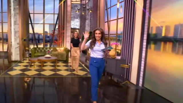 Veronica Beard Renzo Pantalon court droit extensible porté par Alyssa Farah Griffin comme on le voit dans The View le 21 mai 2025