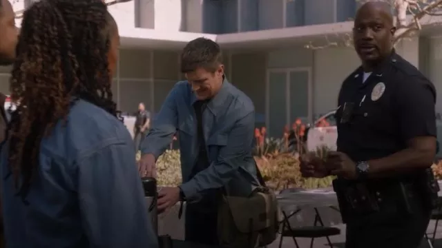 Reiss Hylo Nylon Blend Full Zip Shirt Jacket worn by John Nolan (Nathan Fillion) as seen in The Rookie (S07E14)