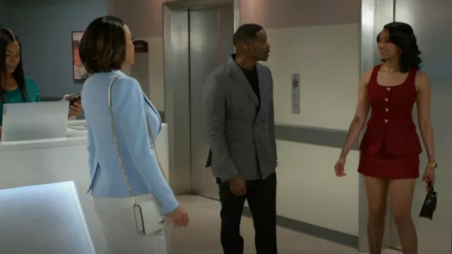 Amanda Uprichard Kya Romper in Wine worn by Kat Richardson(Colby Muhammad) as seen in Beyond the Gates (S01E58)