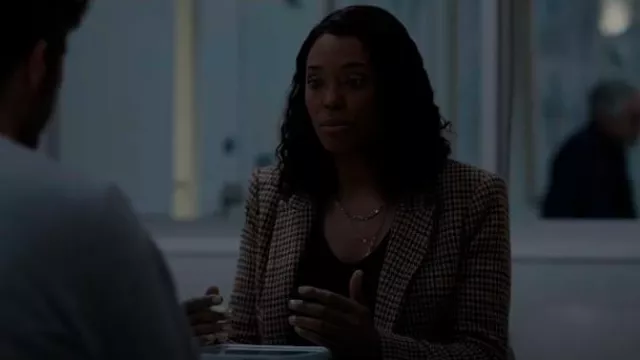 Veronica Beard Livvy Single-Button Houndstooth Dickey Jacket portée par le Dr Tara Lewis (Aisha Tyler) comme on le voit dans Esprits criminels (S18E03)