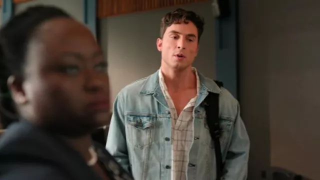 Veste camionneur légère Levi&#39;s portée par Benny (Benito Skinner) dans Overcompensating (S01E06)