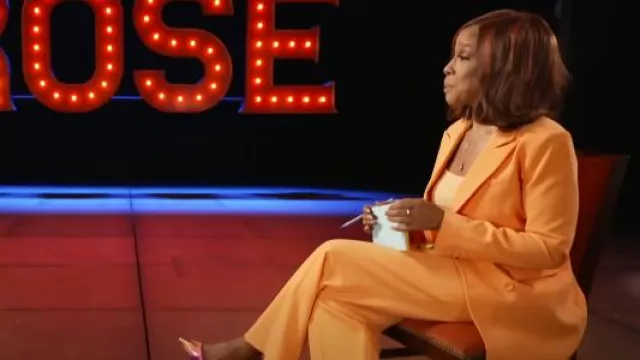 Favorite Daughter The Favorite Pant in Creamsicle worn by Gayle King as seen in CBS Mornings on June 3, 2025
