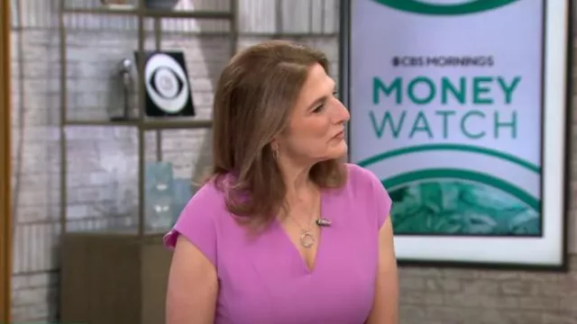 Escada Wool Stretch Cap Sleeve Dress worn by Jill Schlesinger as seen in CBS Mornings on June 3, 2025
